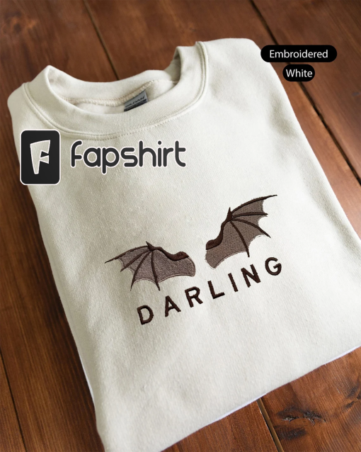 Embroidered Darling Bat Boys Crewneck Shirt – A Court of Mist and Fury Shirt – Sarah J Maas, Night Court Hoodie, Gift Rhysand