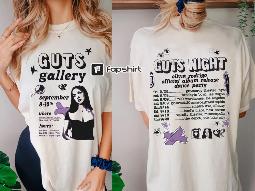 GUTS album Olivia Tour Shirt, Olivia Rodrigo Shirt, Good 4 U Shirt, Sour Album Shirt, Vintage Olivia Rodrigo Shirt, Olivia Merch