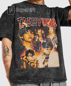 TAEHYUNG Vintage Style Bootleg T-shirt, Kpop Vintage…