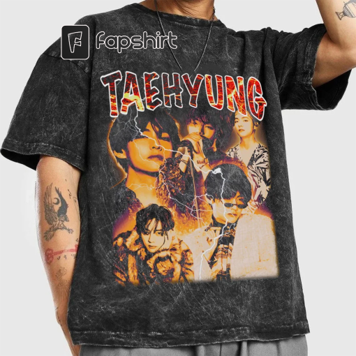 TAEHYUNG Vintage Style Bootleg T-shirt, Kpop Vintage Shirt, Korean Style, Korean Rapper Shirt. V Bts Fan Gifts