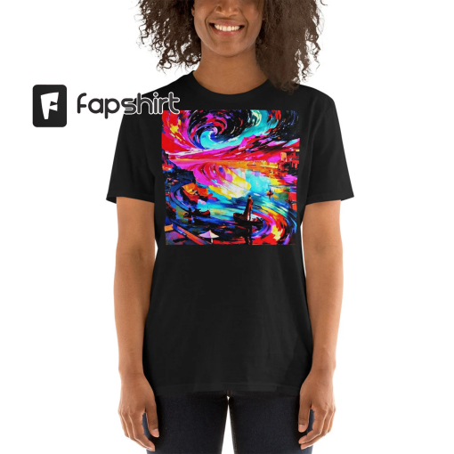 Psychedelic Fine Art Tee Shirt | “Psychedelic Tee #01” AI ART | 8 Bit Zoo AI Interactive Limited Edition Tee