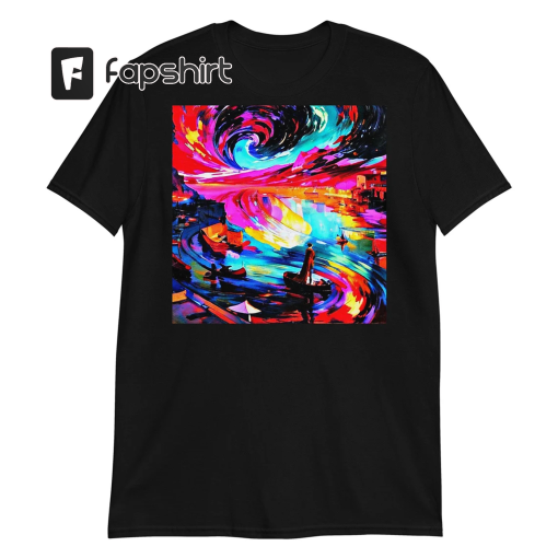 Psychedelic Fine Art Tee Shirt | “Psychedelic Tee #01” AI ART | 8 Bit Zoo AI Interactive Limited Edition Tee