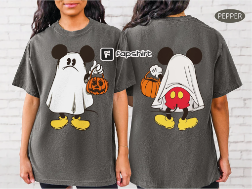 Mickey Ghost Halloween Comfort Colors Shirt, Mickey Mouse Halloween Shirt, Disney Pumpkin Halloween, Mickey’s Not So Scary Halloween Shirt