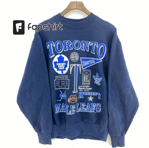 Vintage 1993 Toronto Maple Leafs Sweatshirt, Hockey Fan Shirt, Toronto Hockey Shirt, Toronto Maple Leafs Shirt, Maple Leafs Tee,Gift For Him