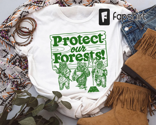 Star Wars Ewoks Protect Our Forests Camp Graphic Unisex T-shirt Birthday Shirt Gift For Men Women Kid Hoodie Sweatshirt Toddler Shirt