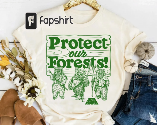 Star Wars Ewoks Protect Our Forests Camp Graphic Unisex T-shirt Birthday Shirt Gift For Men Women Kid Hoodie Sweatshirt Toddler Shirt