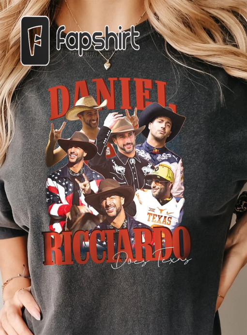 DANIEL RICCIARDO TEXAS Formula 1 t shirt, U S A Grand Prix, Daniel Ricciardo Drive to Survive, Daniel Ricciardo 2023 Gp Unisex Shirt Funny