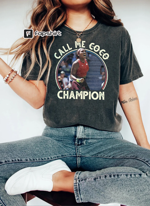 Coco Gauff Champion T-shirt, Call Me Coco Shirt, Coco Gauff Vintage, Wimbledon, Us Open 2023 Champion Tee Tennis Fan Gift