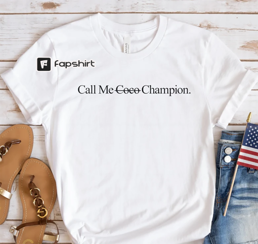 Coco Gauff Call Me Coco Champion US Open Champion Tshirt Minimalist Unisex Tshirt