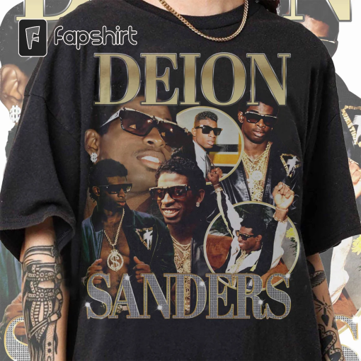 Deion Sanders 90s Vintage Tee – Deion Sanders American Football Vintage Graphic Tee – Deion Sanders 90s Vintage Oversized Retro Shirt