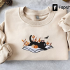 Halloween Sugar Cookies Embroidered Crew Neck Sweatshirt,Pink Spooky Season Crewneck Sweatshirt, Ghost and Pumpkin Embroidered,Fall Clothing