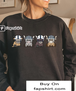 Highland Cow Football Crewneck | Dallas Highland…