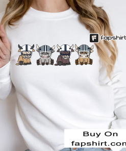 Highland Cow Football Crewneck | Dallas Highland…