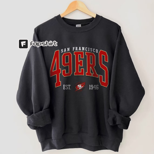 San Francisco Football Sweatshirt, Vintage Style San Francisco Football Crewneck, Football Sweatshirt, Niners Sweatshirt, Football Fan Gifts