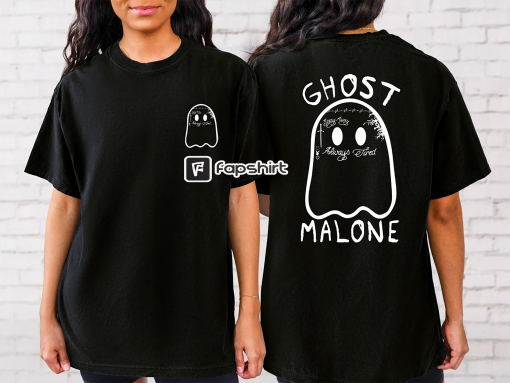 2 Side Ghost Malone Pocket Size Sweatshirt, Halloween Shirts,Funny Ghost Malone Shirt,Spooky Halloween Tee,Malone Fan Shirt,Cute Ghost Shirt