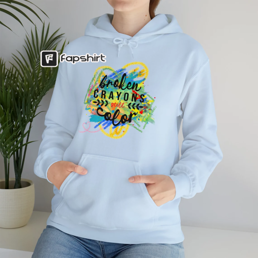 Broken Crayons Hoodie | Colorful Unisex Heavy Blend™ Hooded Sweatshirt