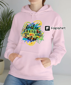 Broken Crayons Hoodie | Colorful Unisex Heavy…