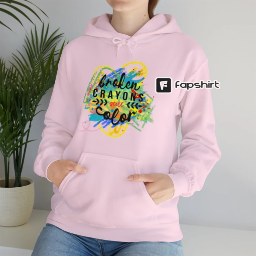 Broken Crayons Hoodie | Colorful Unisex Heavy Blend™ Hooded Sweatshirt