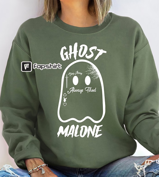 Ghost Malone Sweatshirt, Halloween Sweatshirt, Cute Ghost Sweat, Funny Halloween Crewneck, Spooky Sweatshirt, Stay Spooky, Halloween Party