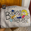 Booked & Busy Lizzie Embroider Pullover Sweatshirt