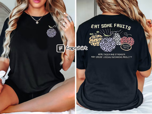 Devil Fruit T-Shirt, Anime One Piece Sweatshirt, Hoodie, T-Shirt, Anime Embroidery Hoodie, Anime Merch, Anime Gift, Crewneck, Custom Ahegao