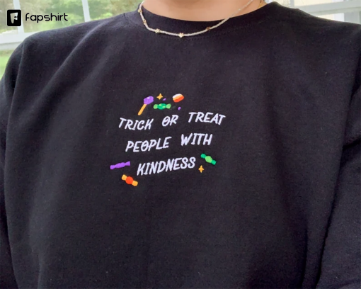 Trick or Treat People with Kindness Sweatshirt, Halloween crewneck