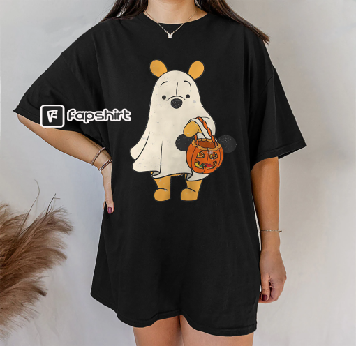 Retro Pooh Ghost Halloween Comfort Colors Shirt, Disney Spooky Season Shirt, Mickey’s Not So Scary Halloween Shirt, Halloween Pumpkin Tee