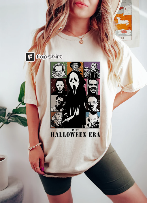 In My Halloween Era Comfort Color Shirt, Horror Movie Character Shirt, Eras Tour Halloween, Halloween Costume, Fall Vibes, Horror Movie