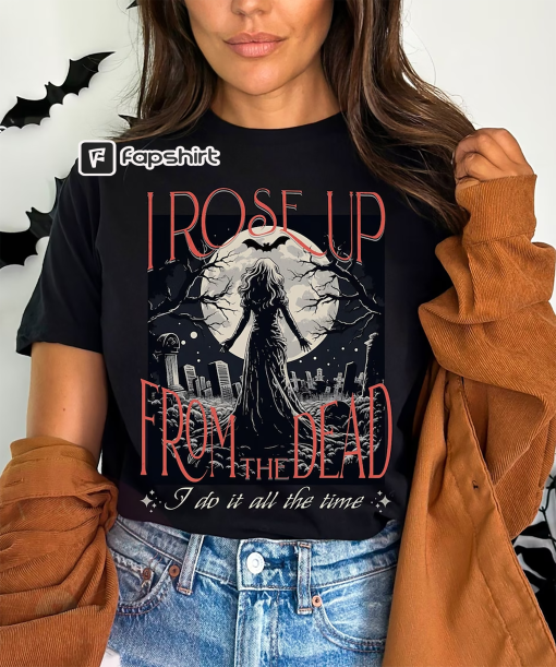 Halloween Trendy Shirt, Taylor TShirt for Women, Rose Up from the Dead T-Shirt, Gift for Swift Fan, Spooky Crewneck, Music Lover Tee, Spooky