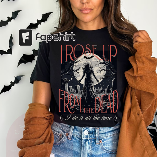 Halloween Trendy Shirt, Taylor TShirt for Women, Rose Up from the Dead T-Shirt, Gift for Swift Fan, Spooky Crewneck, Music Lover Tee, Spooky