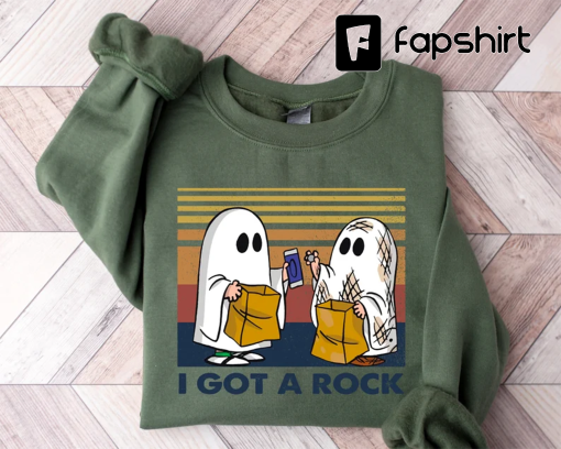 I Got A Rock Sweatshirt, Funny Ghost Sweatshirt, Spooky Season Shirt, Funny Fall Shirt, Ghost Sweatshirt,Halloween Sweatshirt,Trick or Treat