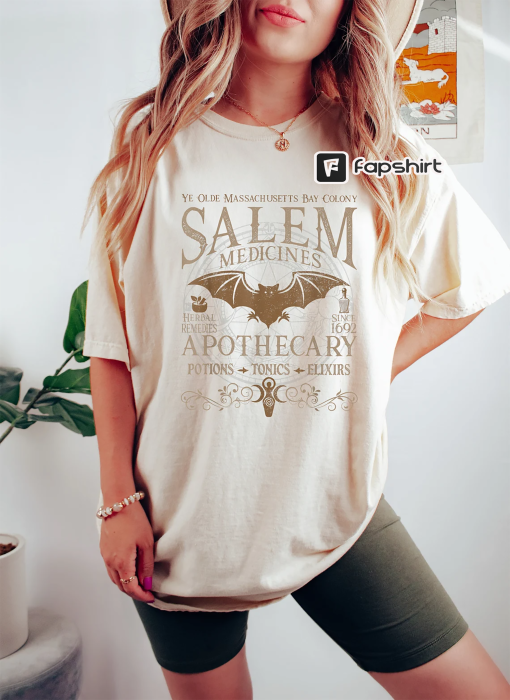 Salem Apothecary Halloween Sweatshirt, Vintage Style Halloween Tee, Salem Witches Shirt, Salem Sweatshirt, Salem 1692 Hoodie