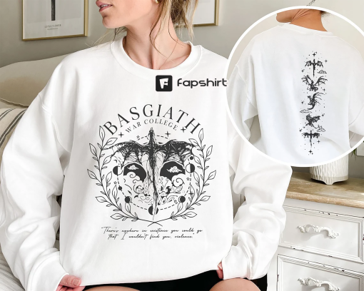 Retro Double-Side Fourth Wing Sweater, Basgiath War College, Dragon Rider Shirt, Rebecca Yoros, Violet Sorrengail, Bookworm Gift Shirt