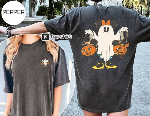 Vintage Mickey Ghost Halloween Comfort Colors Shirt, Mickey Ghost Shirt, Mickey’s Not So Scary Halloween Shirt, Halloween Pumpkins Shirts