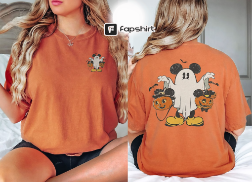 Vintage Mickey Ghost Halloween Comfort Colors Shirt, Mickey Ghost Shirt, Mickey’s Not So Scary Halloween Shirt, Halloween Pumpkins Shirts