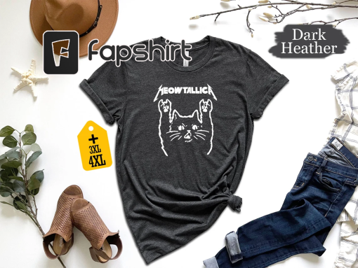 Meow Tallica Shirt, Cat Shirt, Animal Shirt, Funny Cat Shirt, Meow Shirt, Animal Lover Shirt, Cat Owner Shirt, Pet Shirt, Cat Lover Gifts