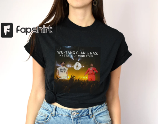 Wu-tang clan & Nas: NY State Of MInd Tour unisex T shirt, friends t Shirts, short sleeve, Shirt, Shirt For Woman, Men shirt. Concert t shit