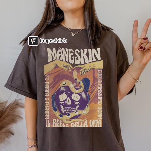 Vintage Maneskin Shirt, Måneskin Band Music Shirt, Måneskin World Tour Tee, Måneskin Fan Gift, Unisex Shirt