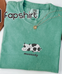 Embroidered Farm Animal Comfort Colors Shirt Cow…