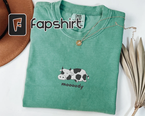 Embroidered Farm Animal Comfort Colors Shirt Cow Shirt Comfort Colors Shirt Comfort Colors T Shirt Embroidered T shirt Funny Shirt Gift