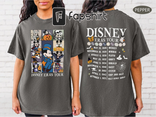 Disney Halloween Eras Tour Shirt, Mickey Mouse Eras Tour Shirt, Disney Double Sided Halloween Shirt, Disney Trick Or Treat, Spooky Season