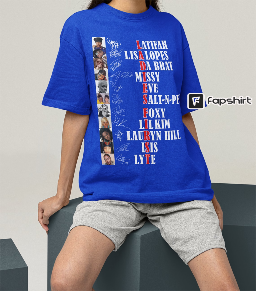 Ladies First | Female Hip Hop Pioneers | Iconic Female Rappers 80s and 90s | Fan Gift Shirt For Men and Women