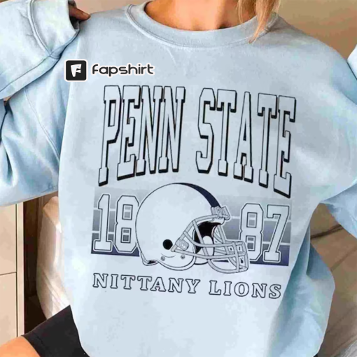 Vintage NCAA Retro University of Penn State 1887 Crewneck Sweatshirt, Football Penn State T-Shirt, Penn State Fan Crewneck Shirt