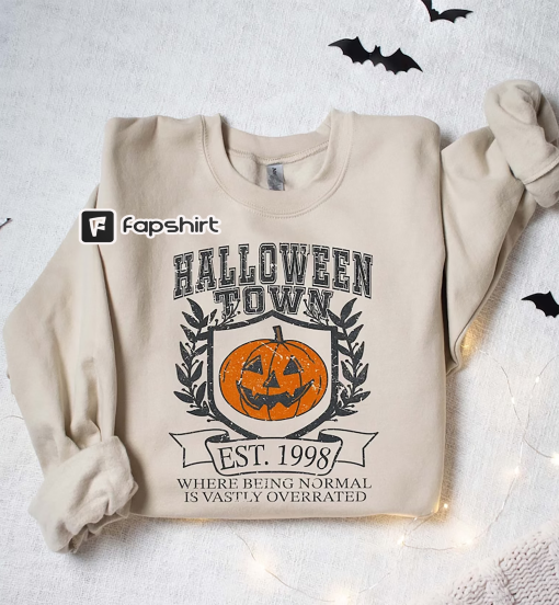 Halloweentown University Sweatshirt, Halloween Town Est 1998 Sweatshirt, Fall Sweatshirt, Pumpkin Shirt, Womens Halloween Sweatshirt