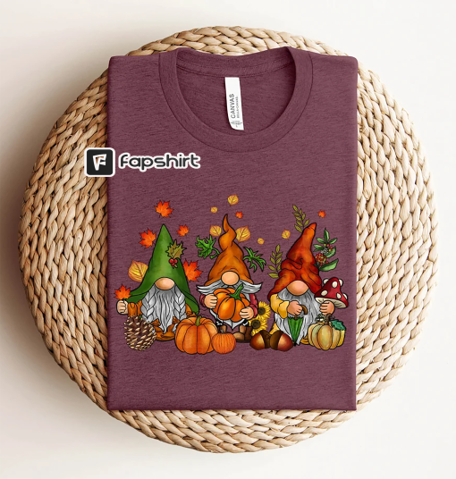 Gnomes Fall Sweatshirt, Cute Gnome Sweater, Fall Gift, Fall Shirt, Gift For Thanksgiving, Thanksgiving Gnome, Thanksgiving Sweatshirt