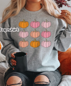 Pumpkin Halloween Shirt, Women Halloween Sweatshirt, Fall…