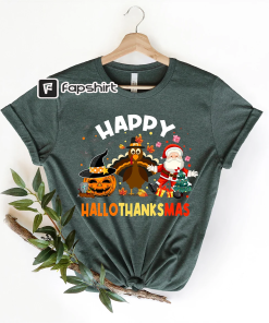 Happy Hallothanksmas Shirt, Halloween Shirt, Holiday Season…