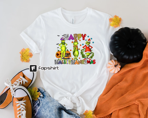 Halloween Thanksgiving Christmas Shirt, Happy HalloThanksMas Sweatshirts, Happy Hallothanksmas Shirts, Funny Halloween Shirt, Christmas Tee