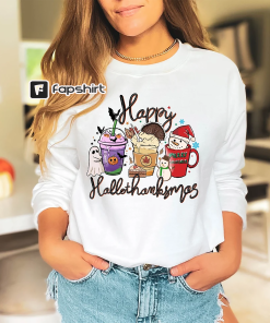 Happy Hellothanksmas Sweatshirt, Happy Hallothanksmas Hoodie, Christmas…