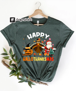 Happy Hallothanksmas Shirt, Halloween Shirt, Holiday Season…